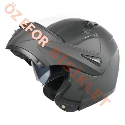 VRT - ÇENE AÇILIR VİZÖRLÜ KASK [MB808] [MAT SİYAH] [M] - 1
