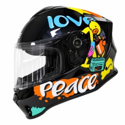 VRT - KAPALI ÇOCUK KASKI [FULL FACE] [V-511] [LOVE PEACE DUCK] [M] - 