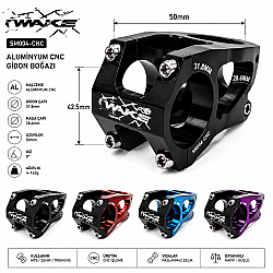 WAKE ALUMİNYUM CNC GİDON BOĞAZI ÇİFT RENK - 31.8mm - 28.6mm - 50mm 0° - SM004-CNC - WAKE