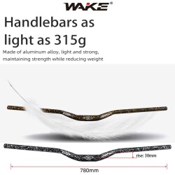 WAKE KAMUFLAJ DESENLİ ALUMİNYUM MTB GİDON 31.8mm 780mm - WAKE (1)