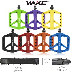 WAKE RENKLİ PLASTİK RULMANLI VİDALI PLATFORM PEDAL 137 X 115 mm - WAKE