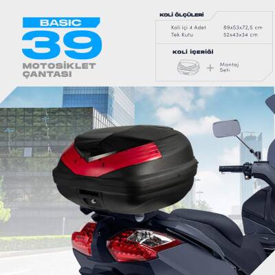 WOGEN 39 LİTRE BASİC MOTOSİKLET ÇANTASI - SİYAH - 1