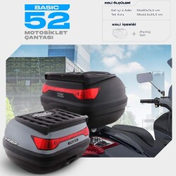 WOGEN 52 LİTRE BASİC MOTOSİKLET ÇANTASI - NARDO GRİ - 1402 005 - 1