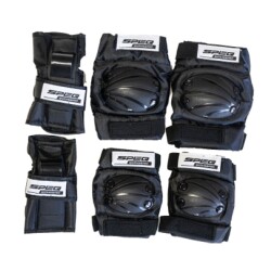 YETİŞKİN KORUMA SETİ 3 LÜ [ELLİK - DİRSEKLİK - DİZLİK] SİYAH - 